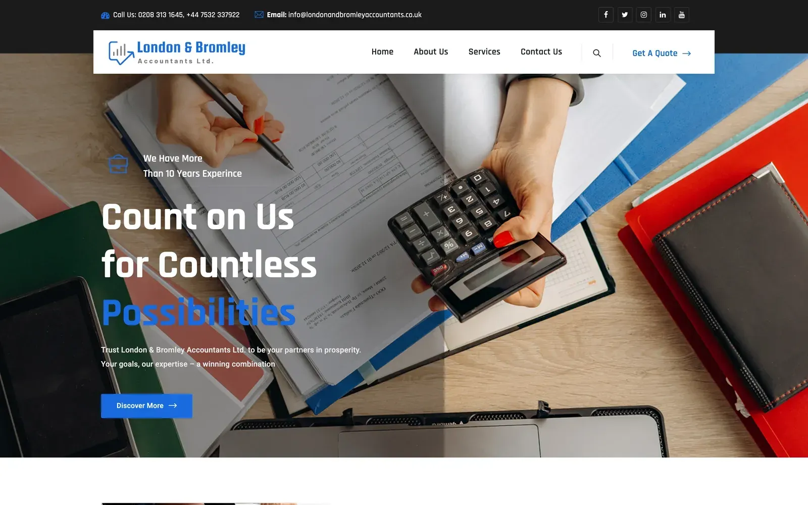 London & Bromley Accountants key art